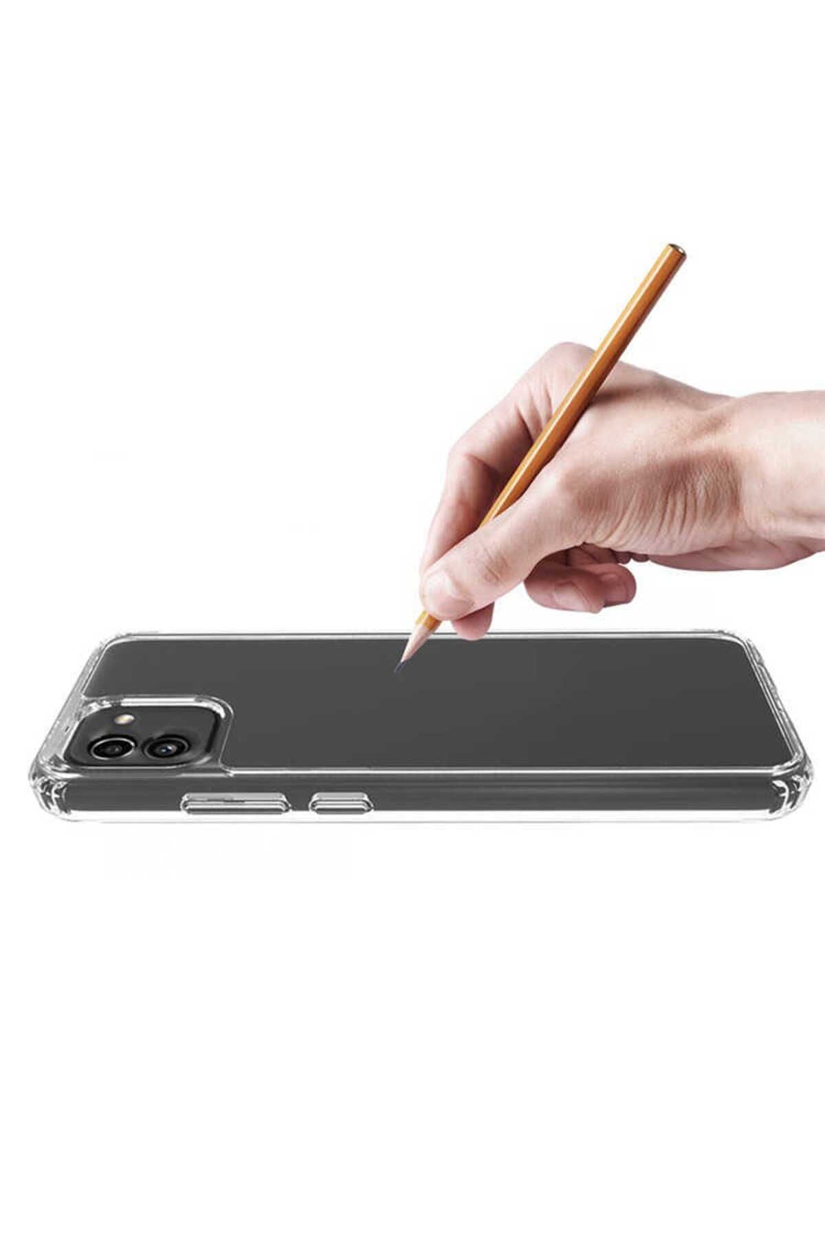 Galaxy A03 Kılıf Zore 2mm Anti Shock Silikon - Renksiz