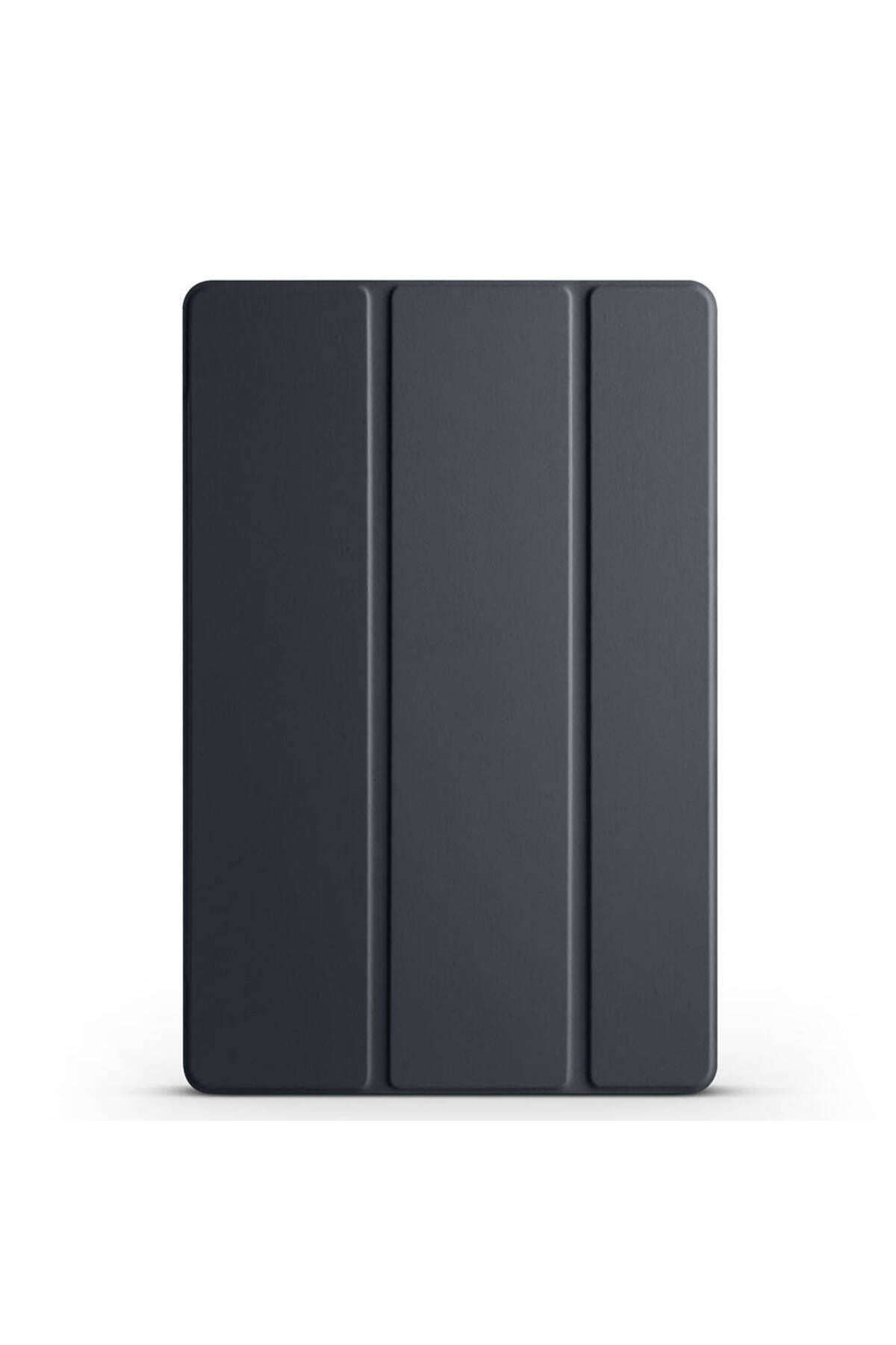 Galaxy Tab A9 Uyumlu Zore Smart Cover Standlı 1-1 Kılıf-Gri