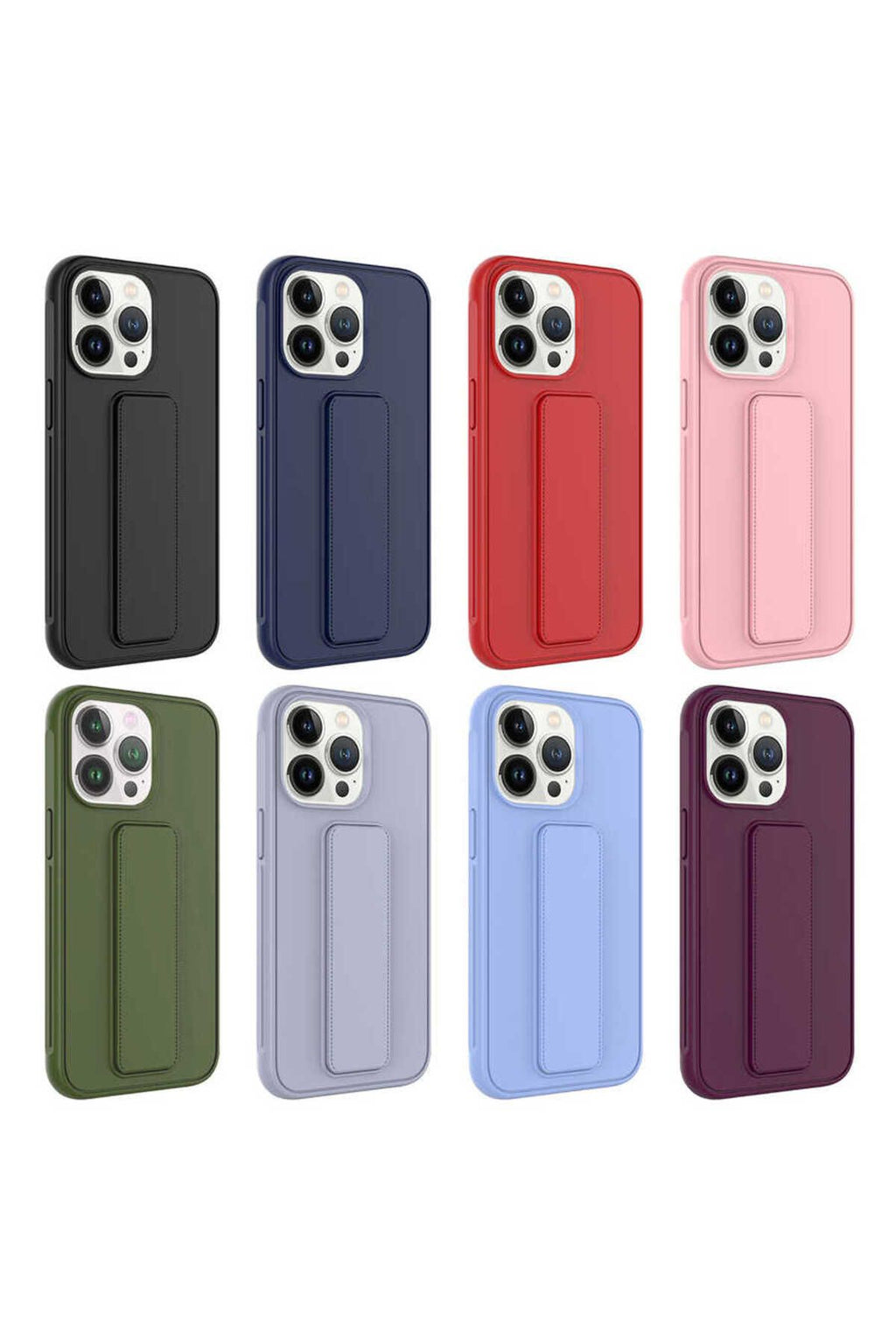 iPhone 14 Pro Max Uyumlu Zore Qstand Kılıf-Lila