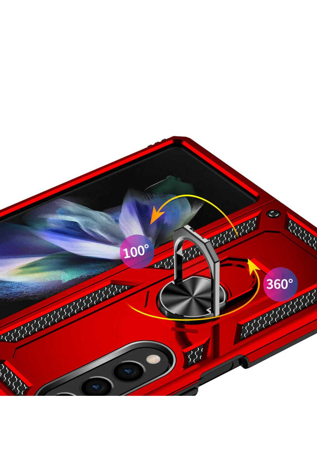 Galaxy Z Fold 4 Uyumlu Zore Vega Kılıf-Kırmızı