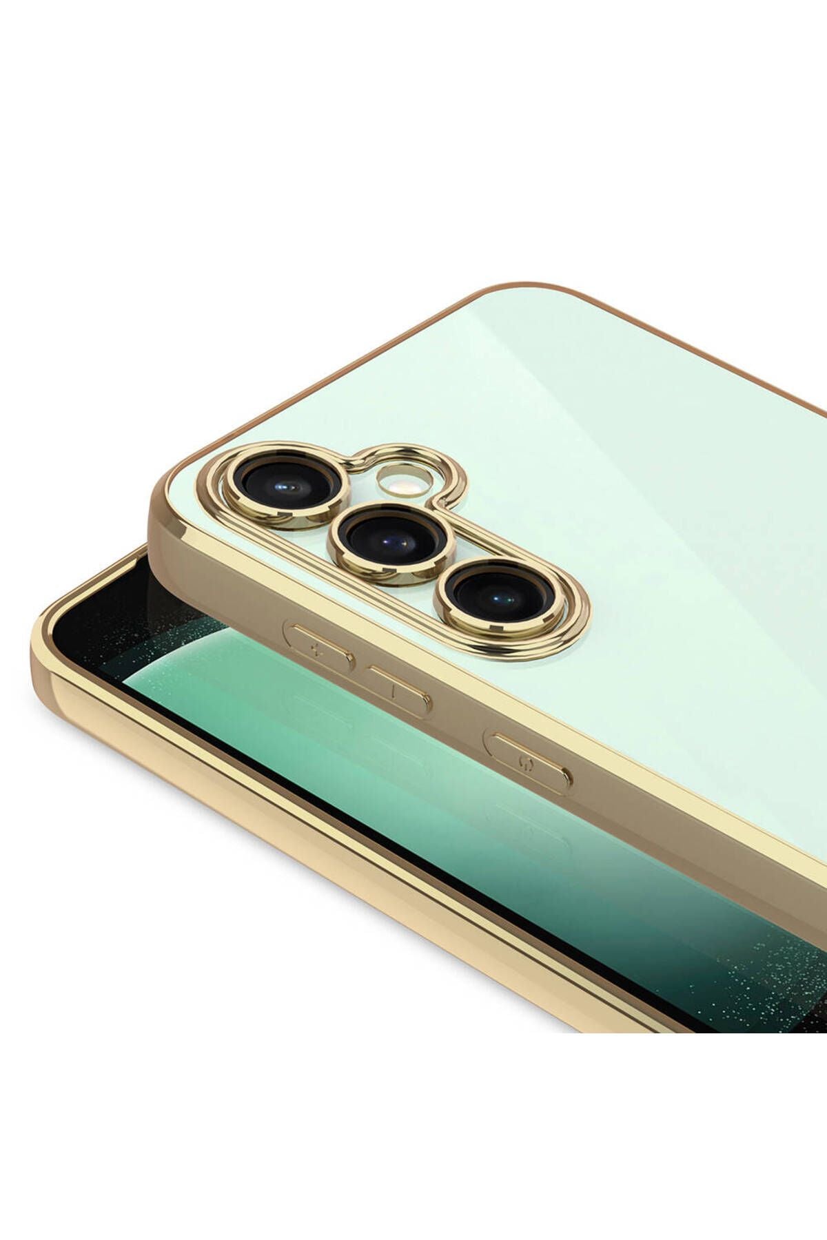 Galaxy S24 Plus Kılıf Kamera Korumalı Logo Gösteren Zore Omega Kapak - Sierra Mavi