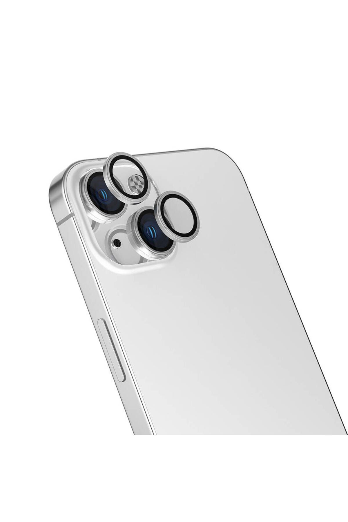 Apple iPhone 16 Zore CL-15 Parmak İzi Bırakmayan Anti-Reflective Kamera Lens Koruyucu-Gümüş