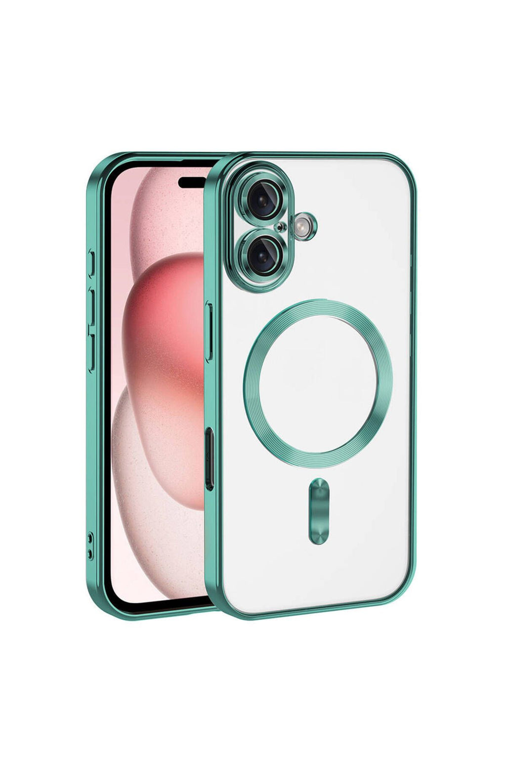 iPhone 16 Kılıf Kamera Korumalı Magsafe Wireless Şarj Özellikli Zore Demre Kapak - Desert Titanyum