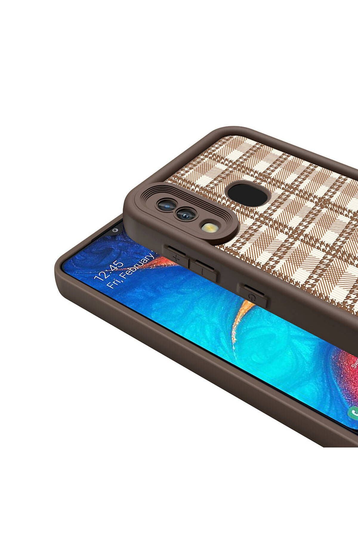 Galaxy A20 Kılıf Kamera Korumalı Baskılı Arka Yüzey GLLP Klas Kapak - Siyah