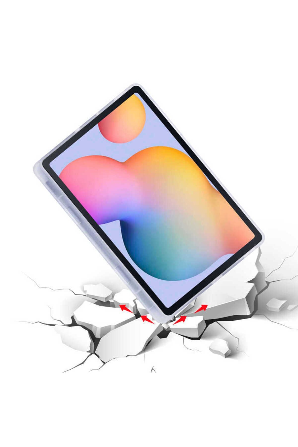 Galaxy Tab S6 Lite P610 Kılıf  Uyumlu Zore Tri Folding Kalem Bölmeli Standlı Kılıf-Lacivert