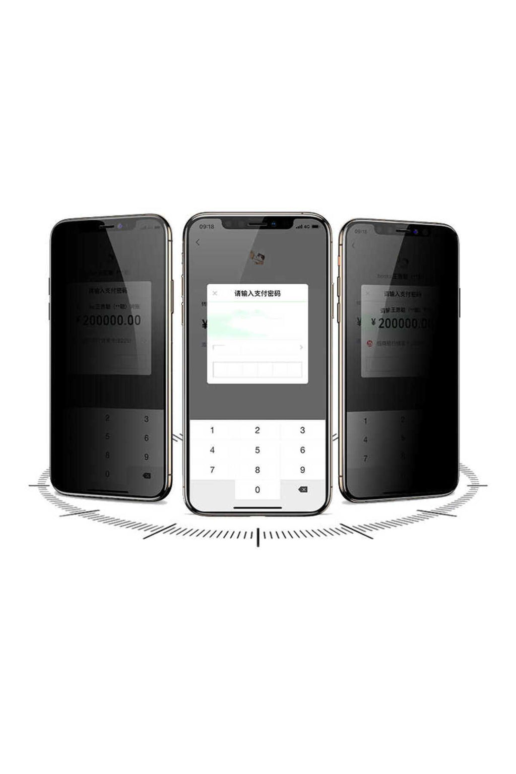 iPhone 12 Uyumlu Davin 5D Privacy Cam Zore Ekran Koruyucu