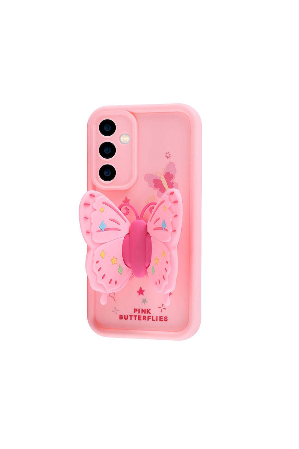 Galaxy A35 Kılıf Kamera Korumalı Figür Tasarımlı Zore Kapya Kapak - Pembe Açık