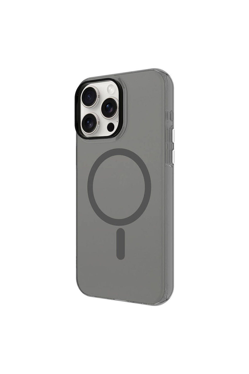 iPhone 15 Pro Uyumlu Zore Magsafe Şarj Özellikli Buzlu Transparan C-Pro Sert Kılıf-Renksiz