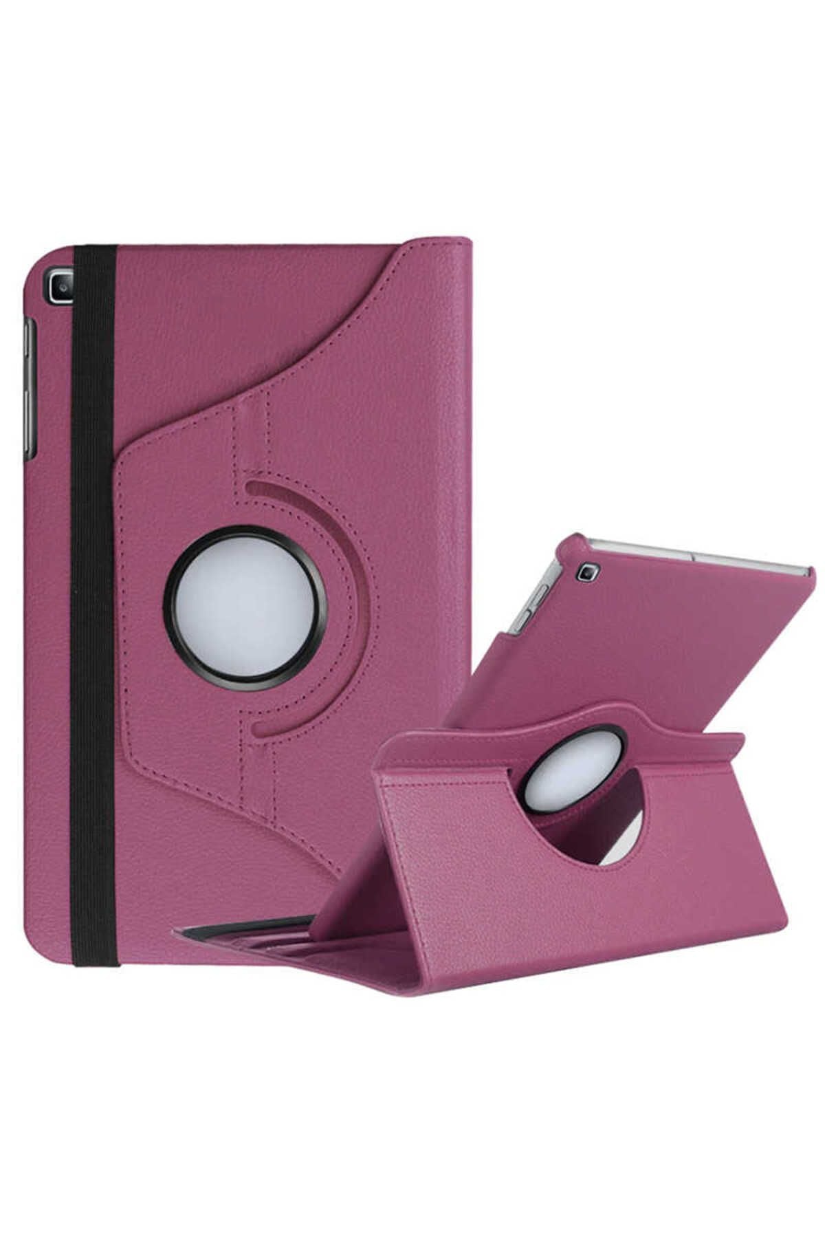 Galaxy Tab A 8.0 (2019) T290  Uyumlu Zore Dönebilen Standlı Kılıf-Pembe Açık