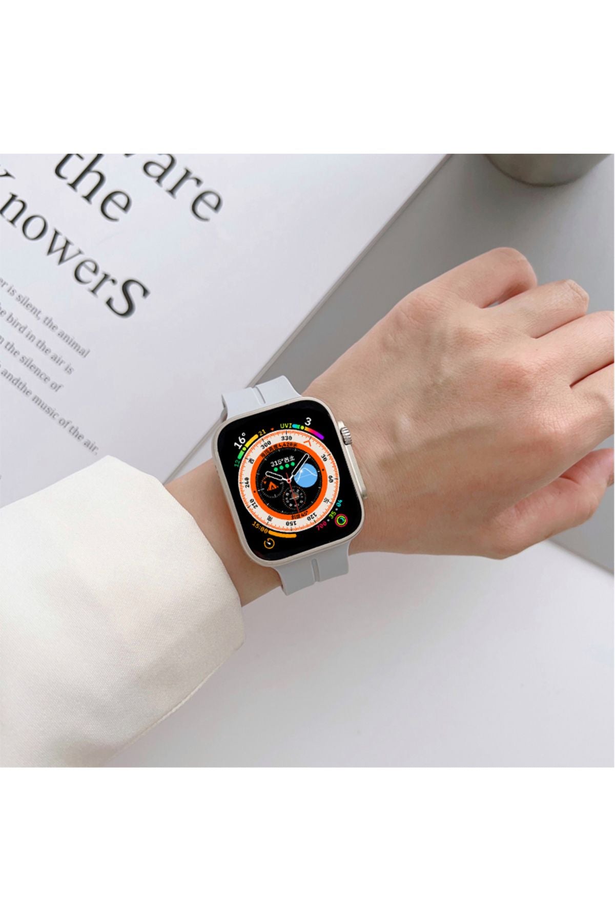 Watch Ultra 49mm Uyumlu KRD-84 Uyumlu Zore Kordon-Koyu Yeşil
