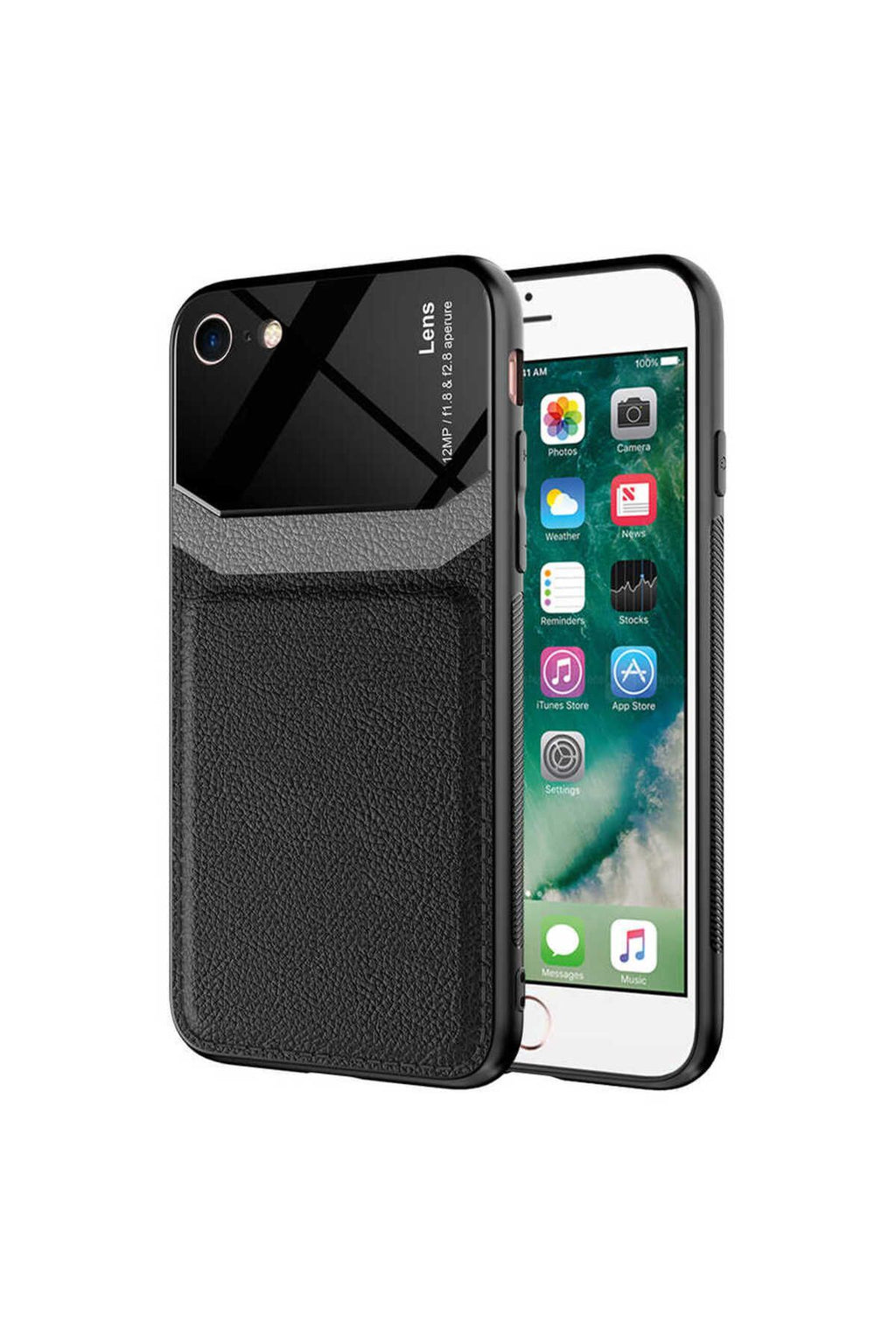 iPhone SE 2020 Kılıf Zore Emiks Kapak - Siyah