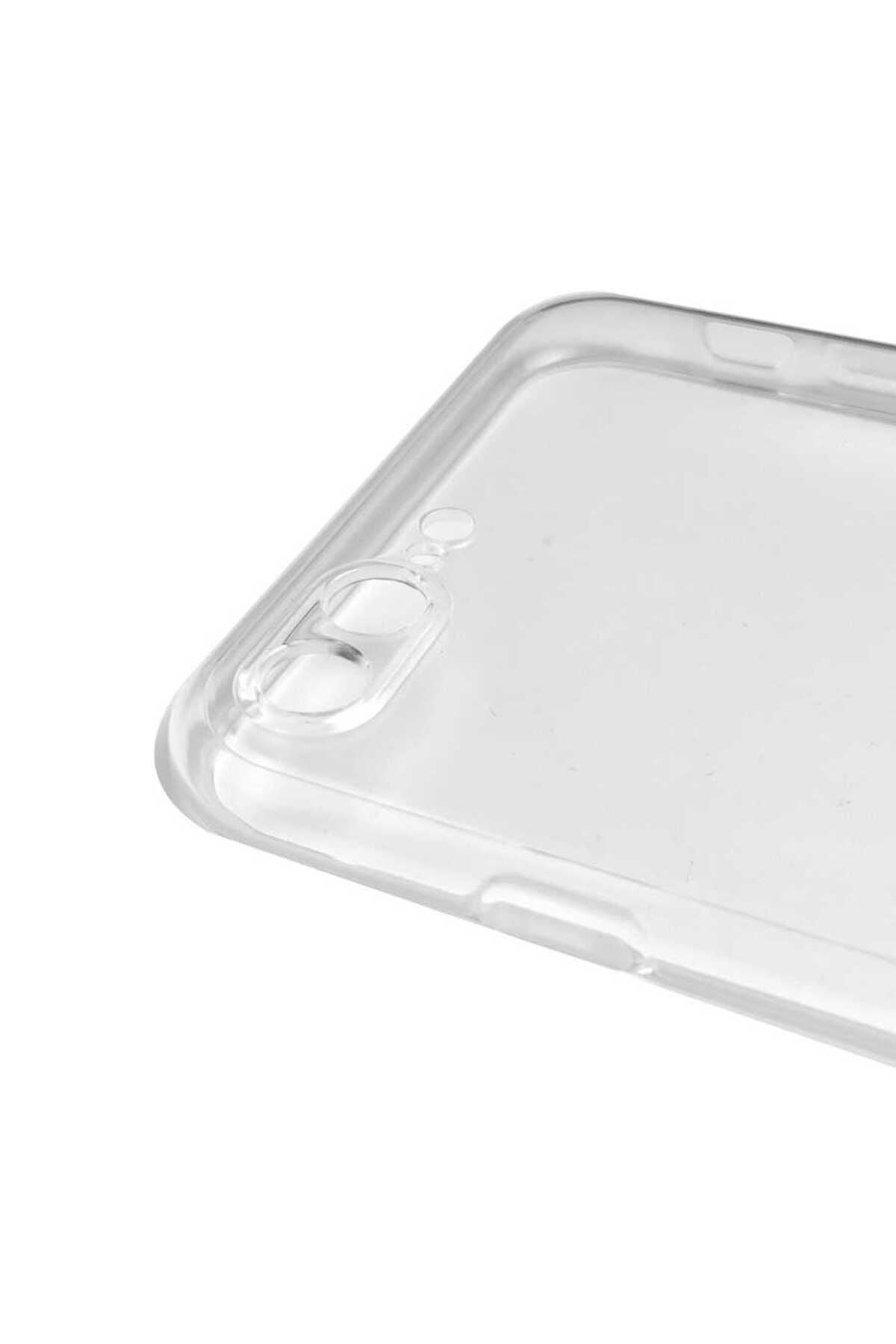 iPhone 8 Plus Kılıf Zore Kamera Korumalı Süper Silikon Kapak - Renksiz