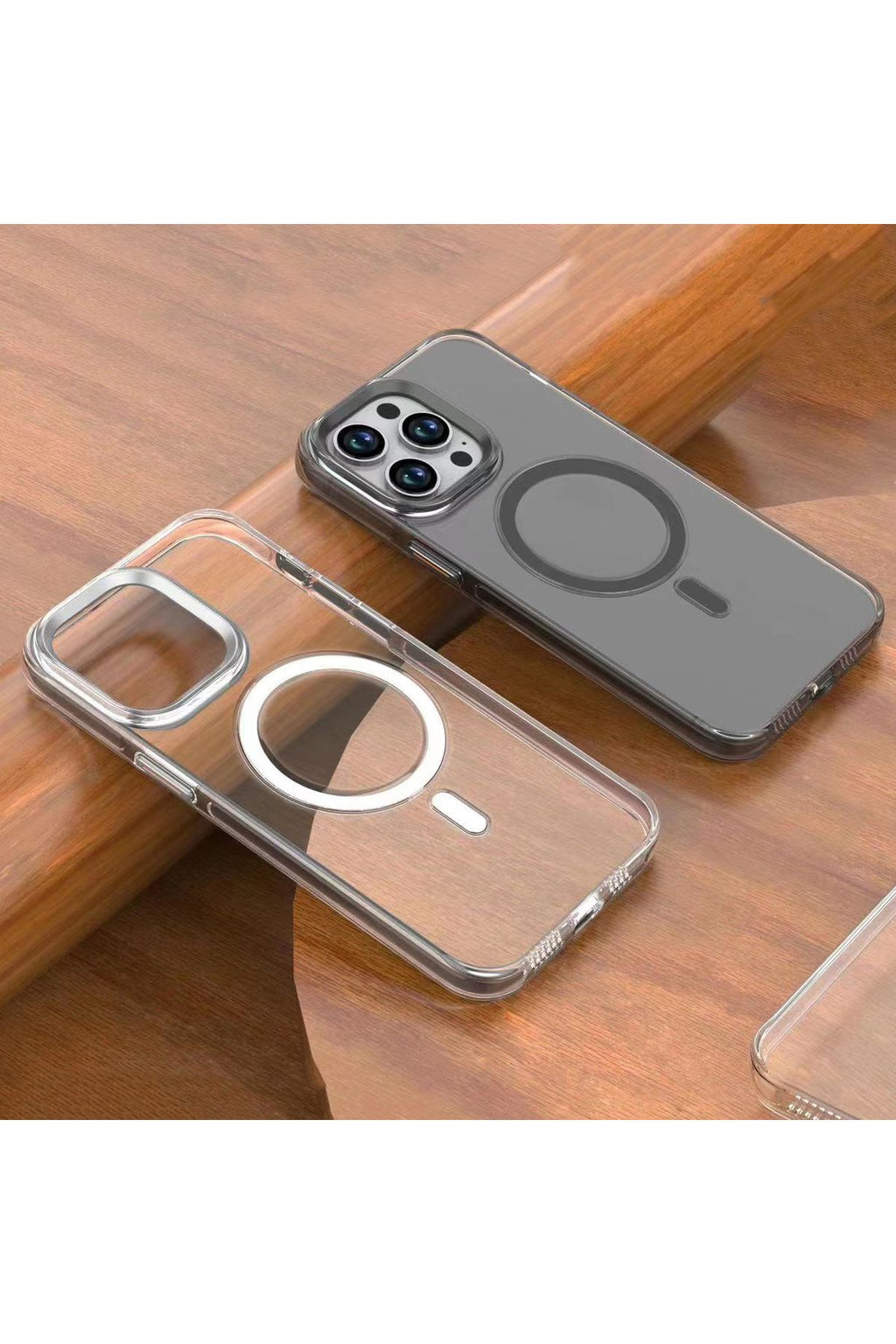 iPhone 15 Pro Uyumlu Zore Wireless Şarj Özellikli Şeffaf Efsane Kılıf-Renksiz