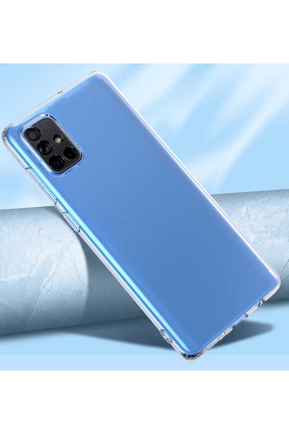 Galaxy A71 Kılıf Zore Kamera Korumalı Süper Silikon Kapak-Renksiz