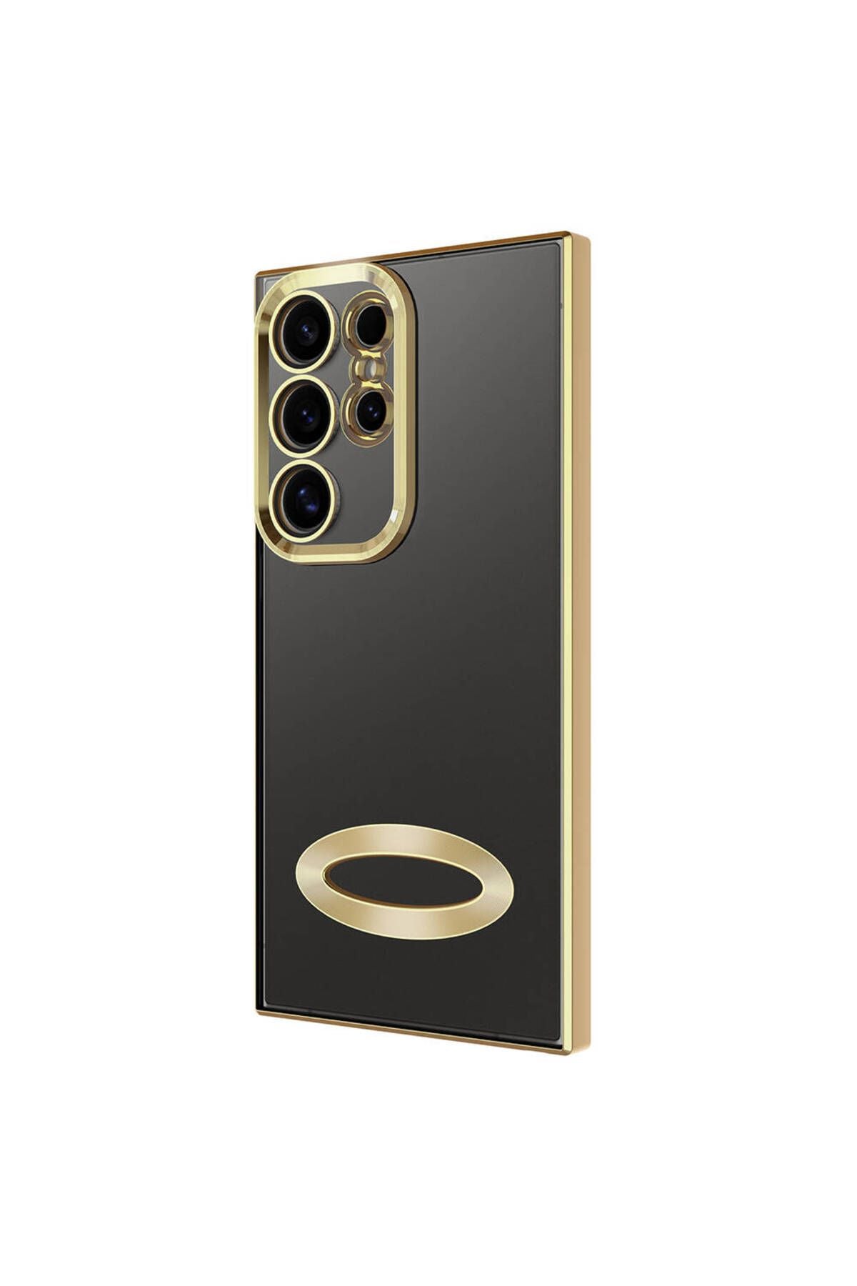 Galaxy S24 Ultra Kılıf Kamera Korumalı Logo Gösteren Zore Omega Kapak - Lila