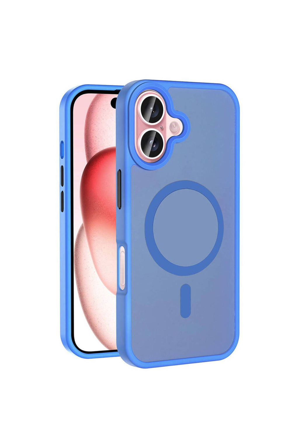 iPhone 16 Plus Kılıf Magsafe Şarj Özellikli Mat Arka Yüzey Zore Sio Kapak-Gri