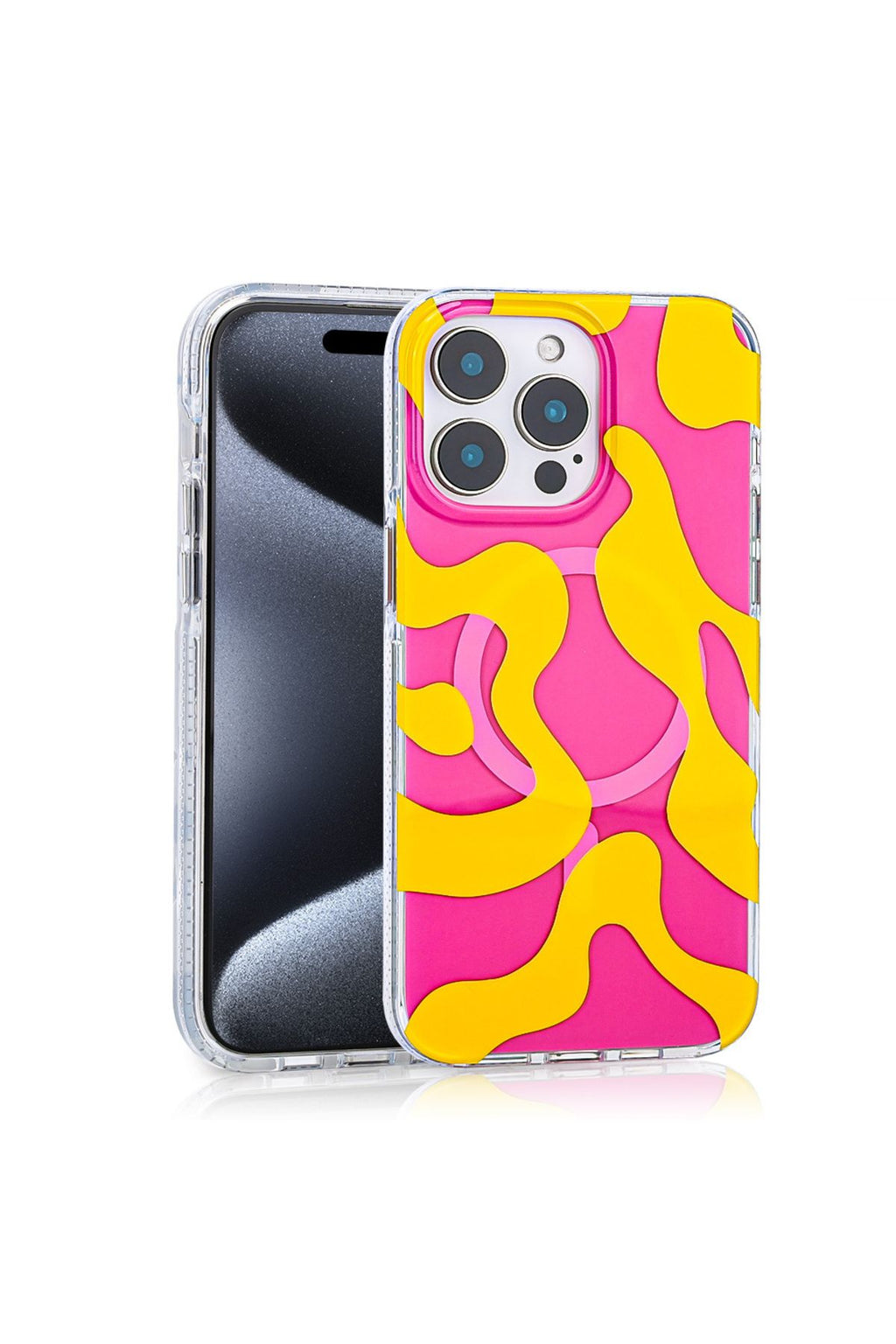 iPhone 16 Pro Uyumlu Kılıf Magsafe Şarj Özellikli Zore Stilo Kapak-Pembe