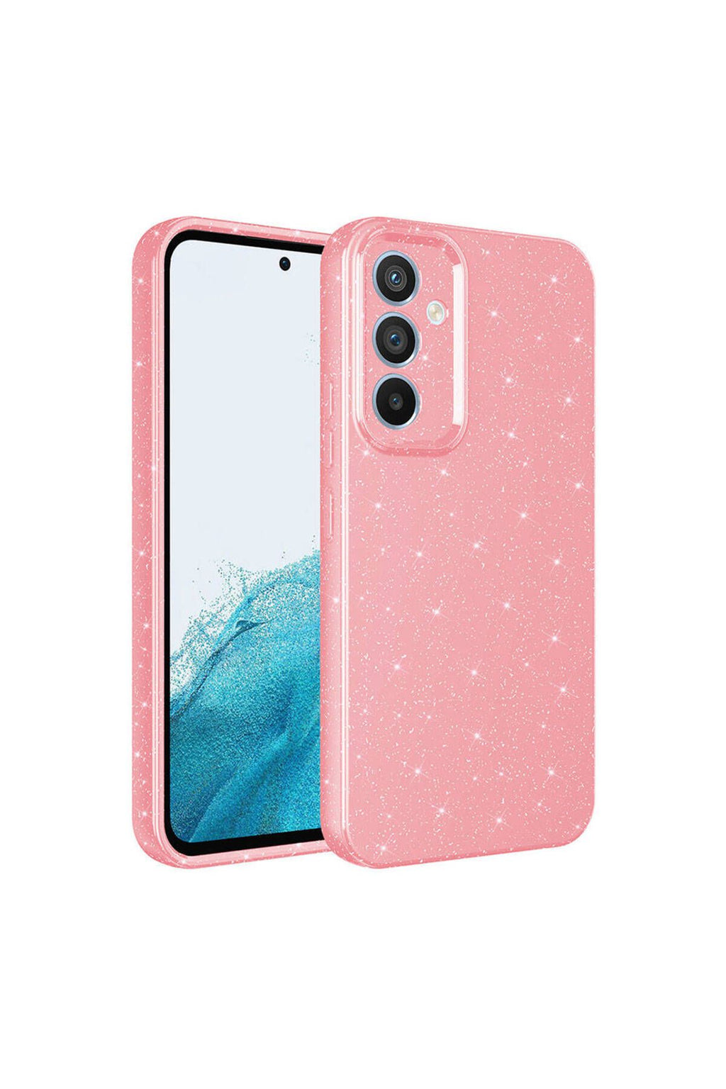 Galaxy S23 FE Kılıf Kamera Korumalı Simli Lüks Zore Koton Kapak - Mor