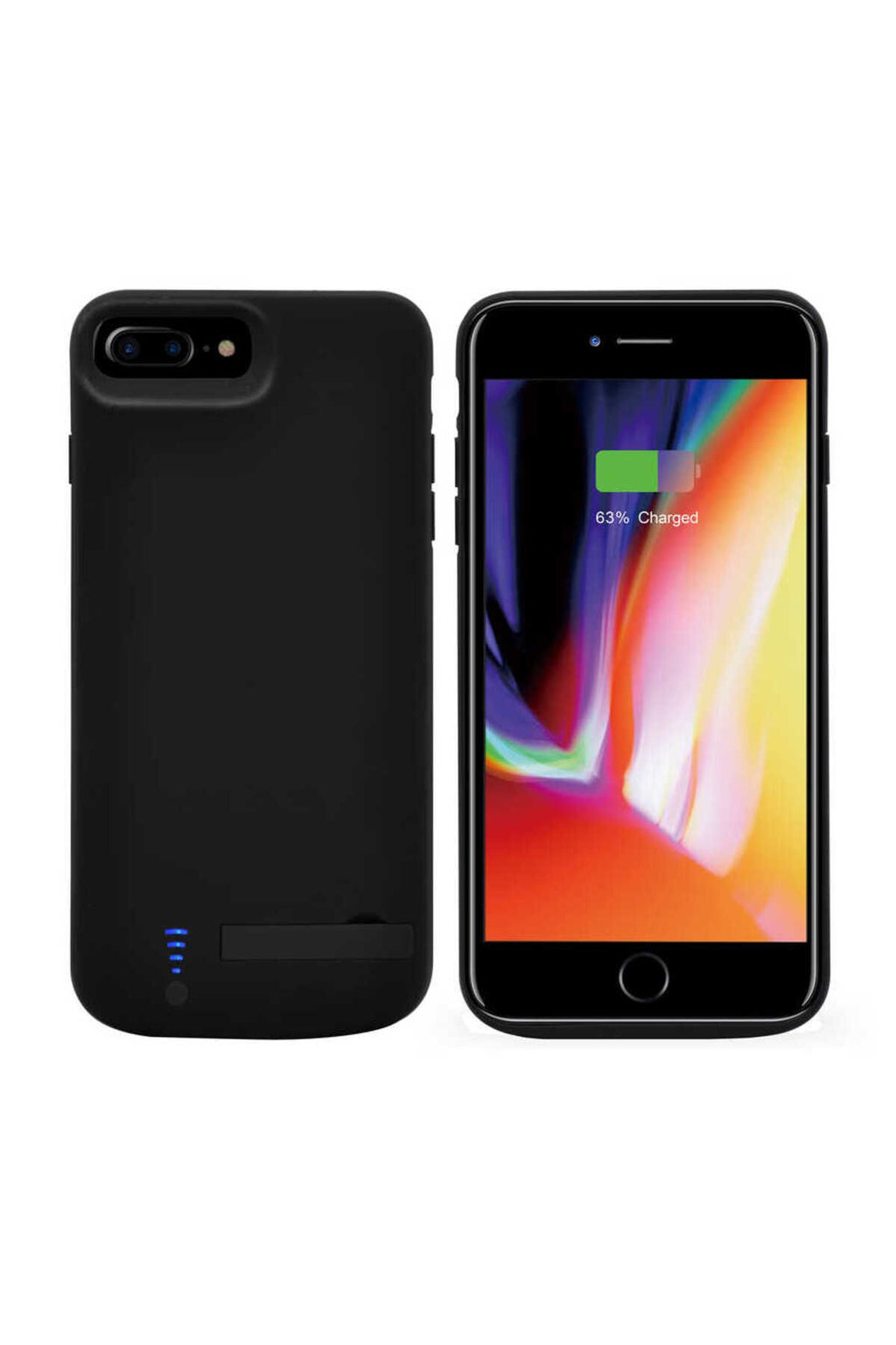 iPhone 8 Plus Uyumlu 8000 mAh Şarjlı Kılıf - Siyah