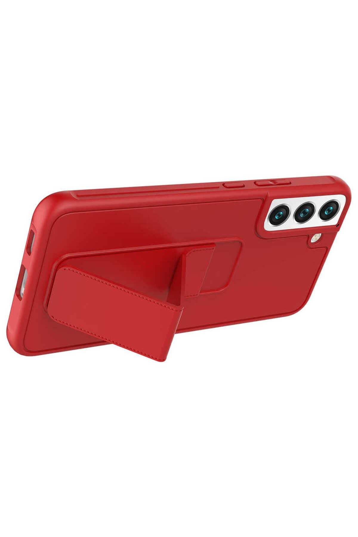 Galaxy S22 Uyumlu Zore Qstand Kılıf-Siyah