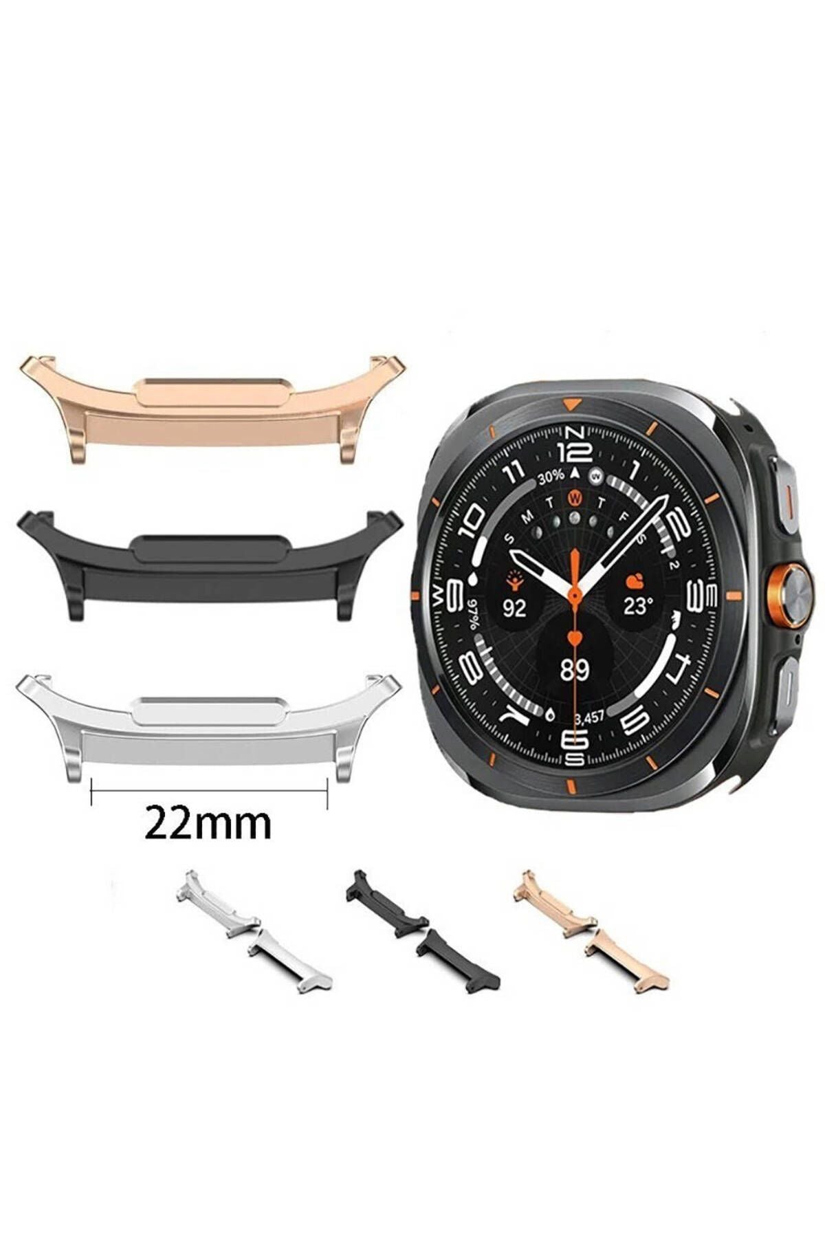 Galaxy Watch 7 Ultra Metal Kordon Dönüştürücü-Siyah