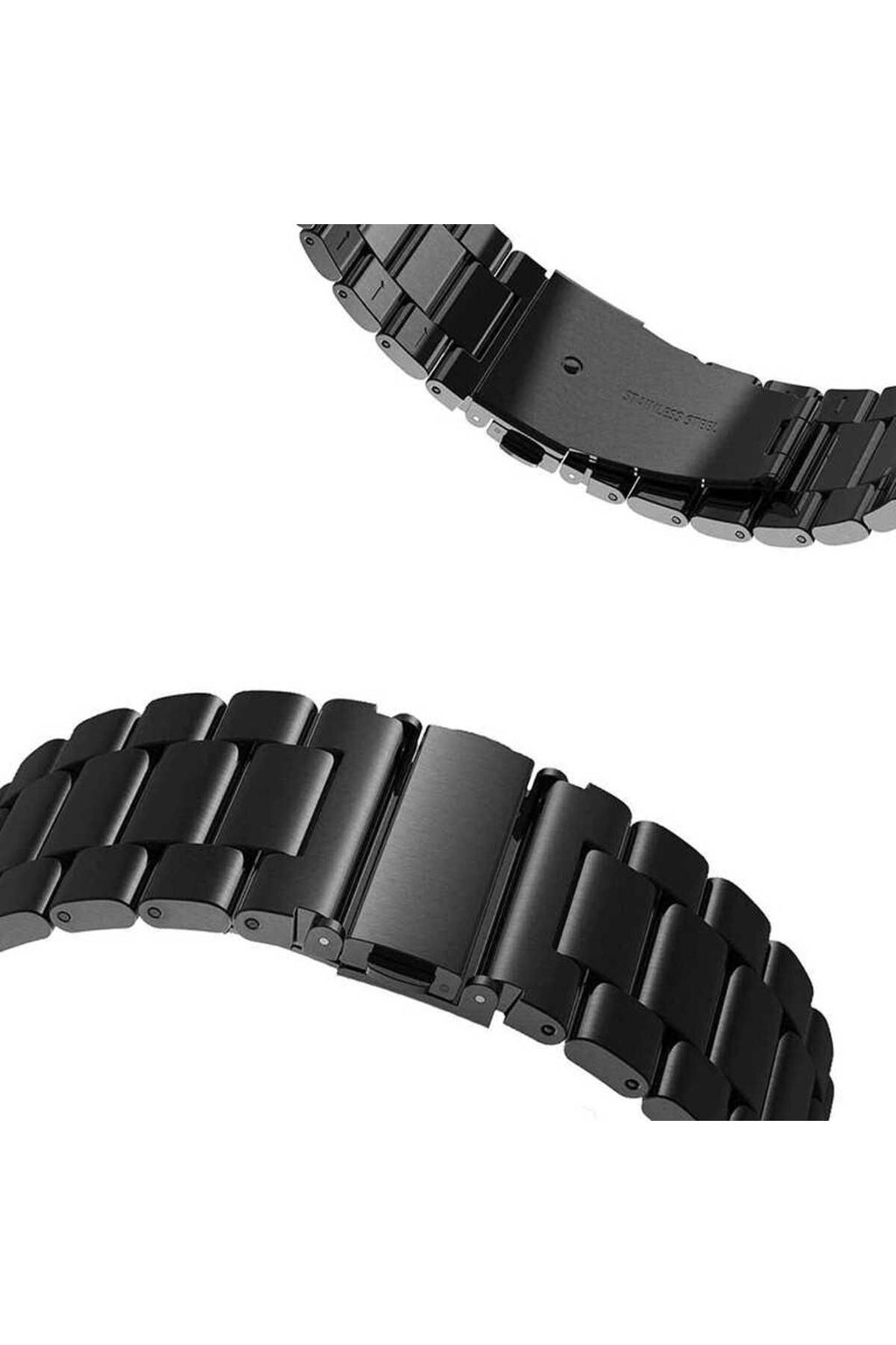 Galaxy Watch 42mm (20mm) Uyumlu KRD-04 Metal Zore Kordon-Siyah