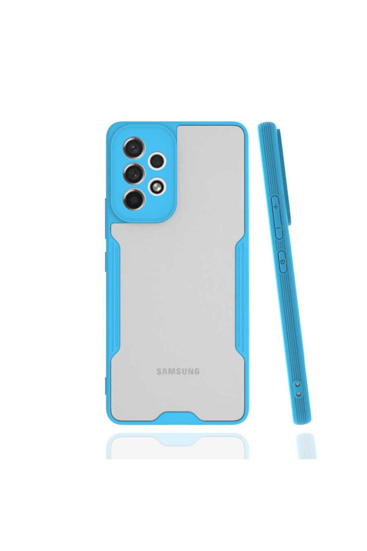 Galaxy A33 5G Kılıf Zore Parfe Kapak - Mavi