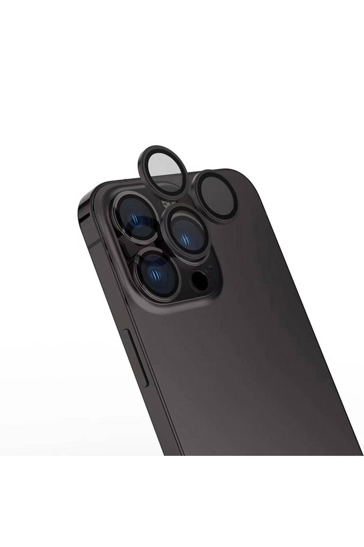 Apple iPhone 16 Pro Zore CL-15 Parmak İzi Bırakmayan Anti-Reflective Kamera Lens Koruyucu-Gold