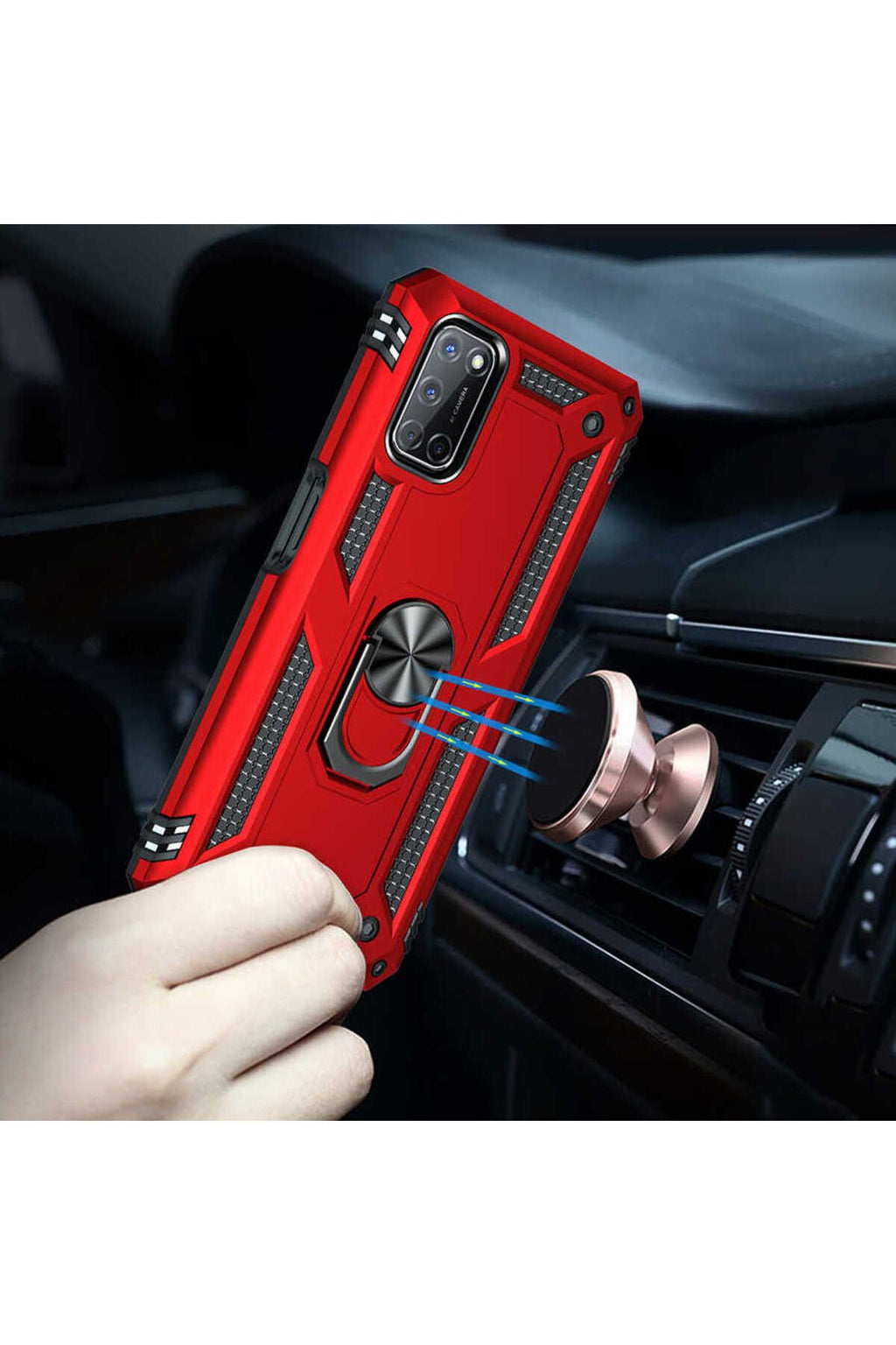 A92 Kılıf Zore Vega Kapak - Kırmızı