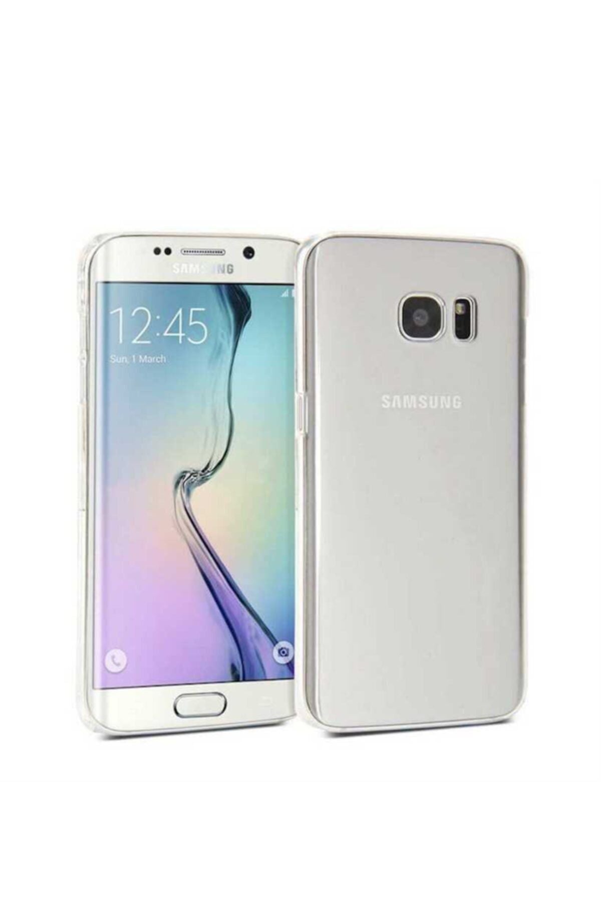 Galaxy S6 Edge Kılıf Zore Süper Silikon Kapak - Renksiz